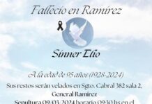 Defunción: Elio Sinner (Q.E.P.D.)