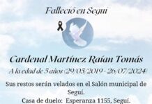 Defunción: Raian Tomás Cardenal Martínez (Q.E.P.D.)