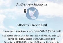 Defunción: Alberto Oscar Fail (Q.E.P.D.)