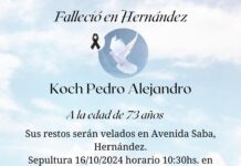 Defunción: Pedro Alejandro Koch (Q.E.P.D.)
