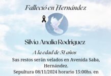 Defunción: Silvia Analía Rodríguez (Q.E.P.D.)