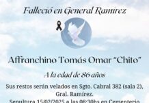 Defunción: Tomás Omar «Chito» Affranchino (Q.E.P.D.)