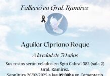 Defunción: Cipriano Roque Aguilar (Q.E.P.D.)