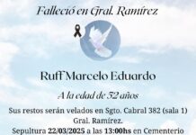 Defunción: Marcelo Eduardo Ruff (Q.E.P.D.)