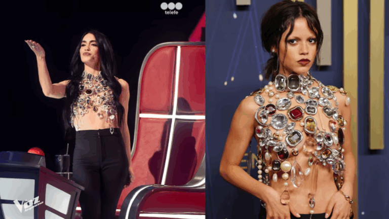Lali Espósito brilló con un look de alto impacto inspirado en Jenna Ortega en La Voz Argentina